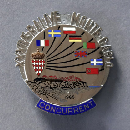 Monte Carlo Rallye 1965 - Rally badge