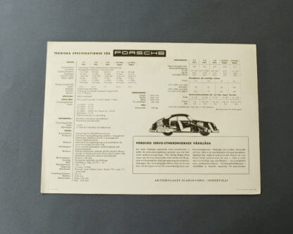 Porsche 356 Fact Sheet 1954 - Image 3