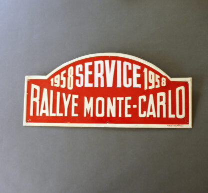 Rallye Monte Carlo 1958 Service Plate