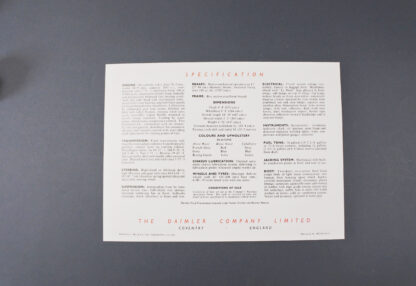 Daimler Conquest Roadster Sales Brochure - Image 3