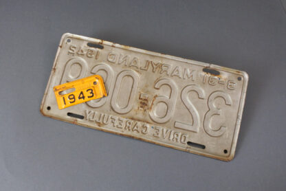 USA License Plate Maryland 1943 - Image 2