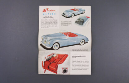 Sunbeam Alpine MK II A 1953 sales brochure - Image 2